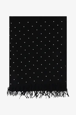 Feiner Woll-Webschal mit Strass