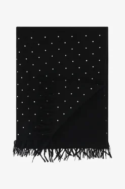 Feiner Woll-Webschal mit Strass