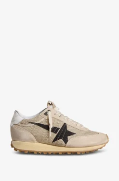 Filigrane Sneakers aus Mesh und Veloursleder Marathon