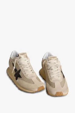 Filigrane Sneakers aus Mesh und Veloursleder Marathon