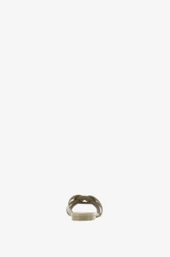 Flache Lederpantoletten mit quadratischen Zehen Tribute 05