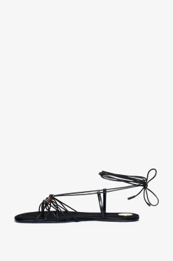 Flache Nappaledersandalen Babylone 05