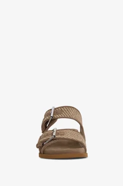 Flache Sandalen aus Bast Totem Raphia