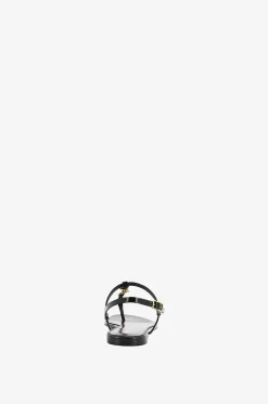 Flache Sandalen aus Lackleder mit Monogramm Cassandra 05