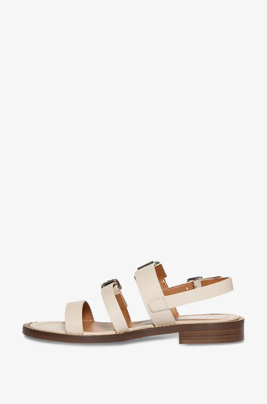 Flache Sandalen aus Leder Quenby