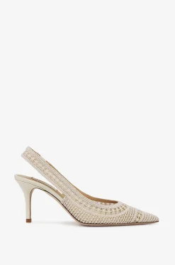 Gehäkelte Slingback-Pumps Trieste 75