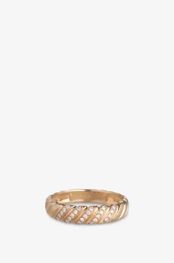Gelbgold- und Diamantring Vintage Old