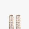 Gelbgoldcreolen mit Diamanten Allday Diamond Huggies 4mm