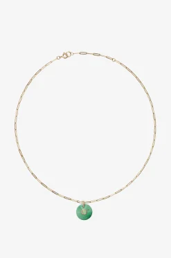 Gelbgoldhalskette mit Türkis und Opal Milo