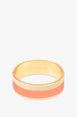 Geschlossener emaillierter Armreif Vaporetto - 20 mm - Orange Corail