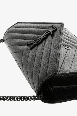 Gesteppte Brieftasche mit Gurt aus Grain-de-Poudre-Leder Monogram