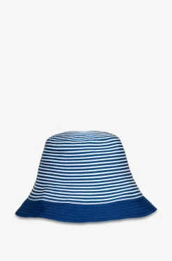 Gestreifter Cloche-Hut aus Grosgrain