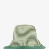 Gestreifter Cloche-Hut aus Grosgrain