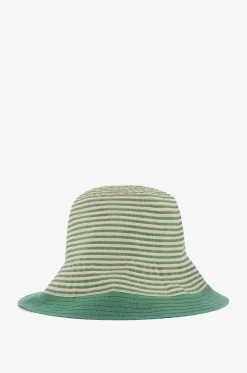 Gestreifter Cloche-Hut aus Grosgrain