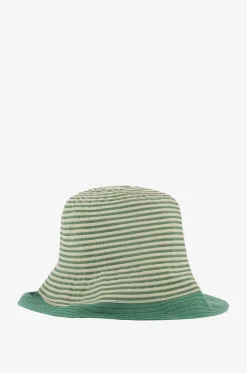 Gestreifter Cloche-Hut aus Grosgrain