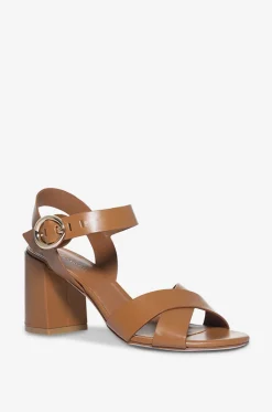 Glattledersandalen mit Blockabsatz Benni 75