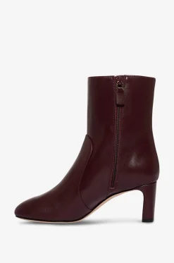 Glattleder-Stiefeletten mit schmalem Blockabsatz Babette 60