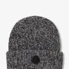 Glitzernde Zopfstrickmütze aus Alpaka- und Wollmix