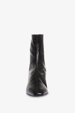 Glänzende Nappaleder-Stiefeletten in Crinkle-Optik Saint Honoré 35