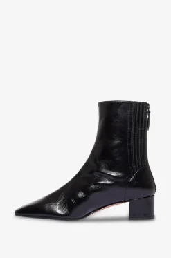 Glänzende Nappaleder-Stiefeletten in Crinkle-Optik Saint Honoré 35