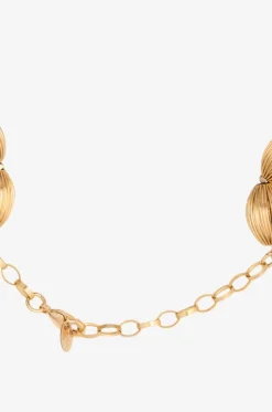 Goldene Choker-Halskette mit Hämatit und Kristallen Nairobi