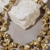 Goldene Halskette mit Kristallen und Hämatit Jaipur
