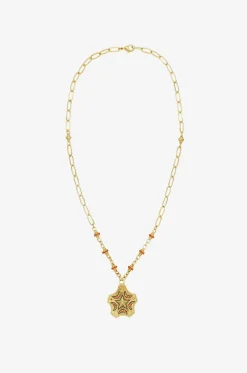 Goldene Halskette mit Strass Moonstar