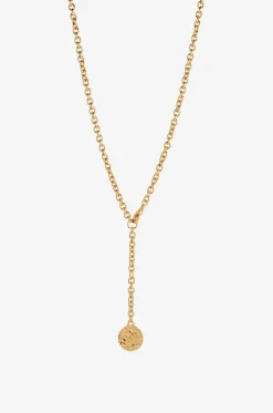 Goldene lange Halskette mit Jaspis The Chloé Medals