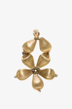 Goldene Ohrhänger mit Kristallen Jaipur