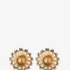 Goldene Ohrstecker mit Hämatit Margherite