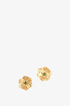 Goldene Ohrstecker mit Strass Jemena