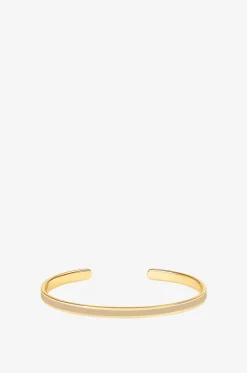 Goldener emaillierter Armreif Bangle Beige Mastic - 44mm