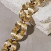 Goldenes Armband mit Hämatit und Kristallen Nairobi