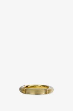 Goldring mit Diamanten und Kristall Iris