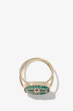Goldring mit Türkis Bowie N°2