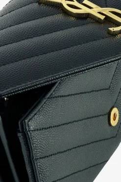 Grosse Brieftasche aus Grain-de-Poudre-Leder Monogram
