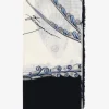 Grosses Web-Tuch aus Kaschmir mit Fischprint Summer