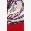 Grosses Web-Tuch aus Kaschmir mit Fischprint Summer