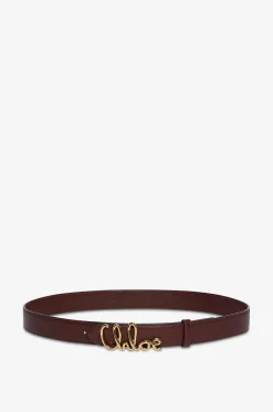Gürtel aus glattem Büffelleder Chloé Iconic - 3 cm