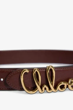 Gürtel aus glattem Büffelleder Chloé Iconic - 3 cm