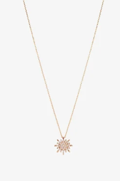 Halskette aus Gelbgold und Diamanten Soleil Mini