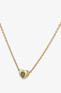 Halskette aus Gelbgold und Peridot Mini True Love