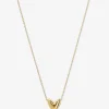 Halskette aus goldenem Silber Roscida Heart