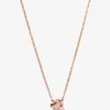 Halskette aus Roségold mit Diamanten Nod