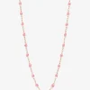 Halskette aus Roségold und Harz Classique Gigi - Fuchsia
