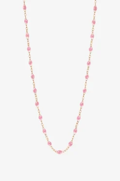 Halskette aus Roségold und Harz Classique Gigi Fuchsia