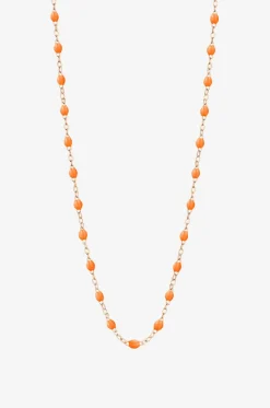 Halskette aus Roségold und Harz Classique Gigi Mandarine