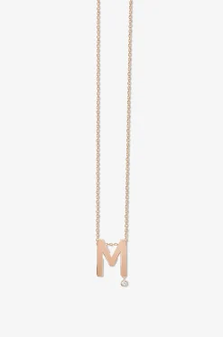 Halskette aus Roségold und Diamant Abécédaire M