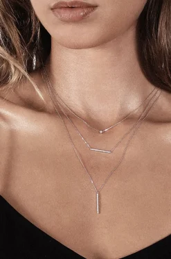 Halskette aus Weissgold und Diamant One