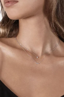 Halskette aus Weissgold und Diamant Valentine